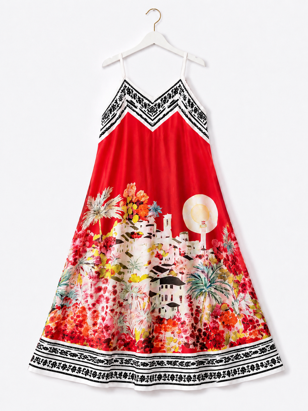 Sommerkleid Zitrone Lang Spagettiträger