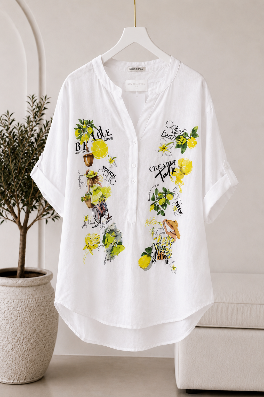 Bluse Baumwolle mit Print