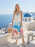 Sommerkleid Santorini Lang Spagettiträger