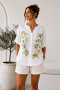 Bluse Baumwolle mit Print